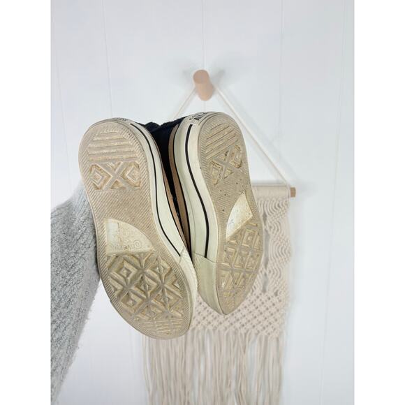 Converse CTAS Hi Top Platform Sneakers Womens Size 6 Black Raw Edge Chunky Sole - Picture 7 of 8